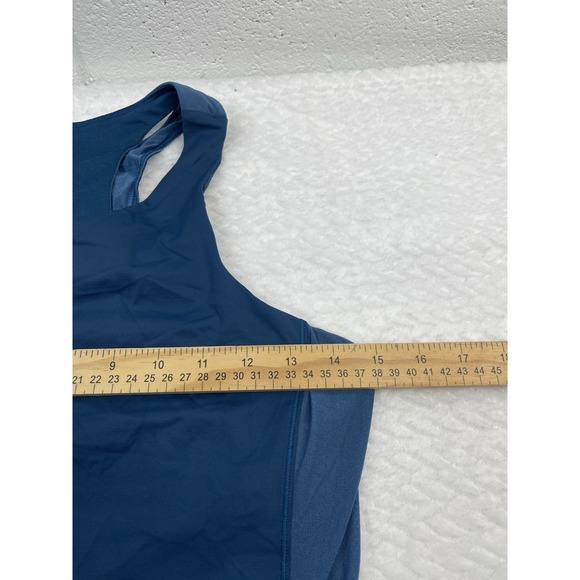 Lululemon Womens Mesh High Neck Racerback Active Tank Top Shelf Bra Blue Size 8 - Picture 4 of 6